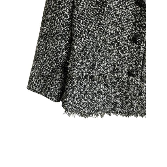 Peter Nygard‎ Women Jacket 12P Black Tweed Fringe Trim Metallic Thread Old Money - Picture 12 of 16
